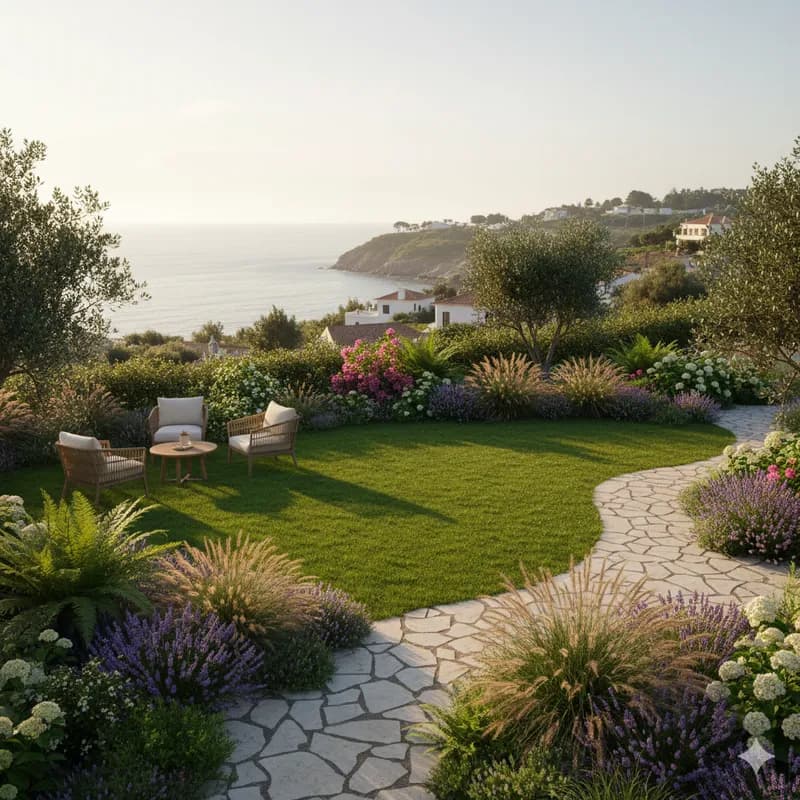 Transformação de quintal após jardinagem